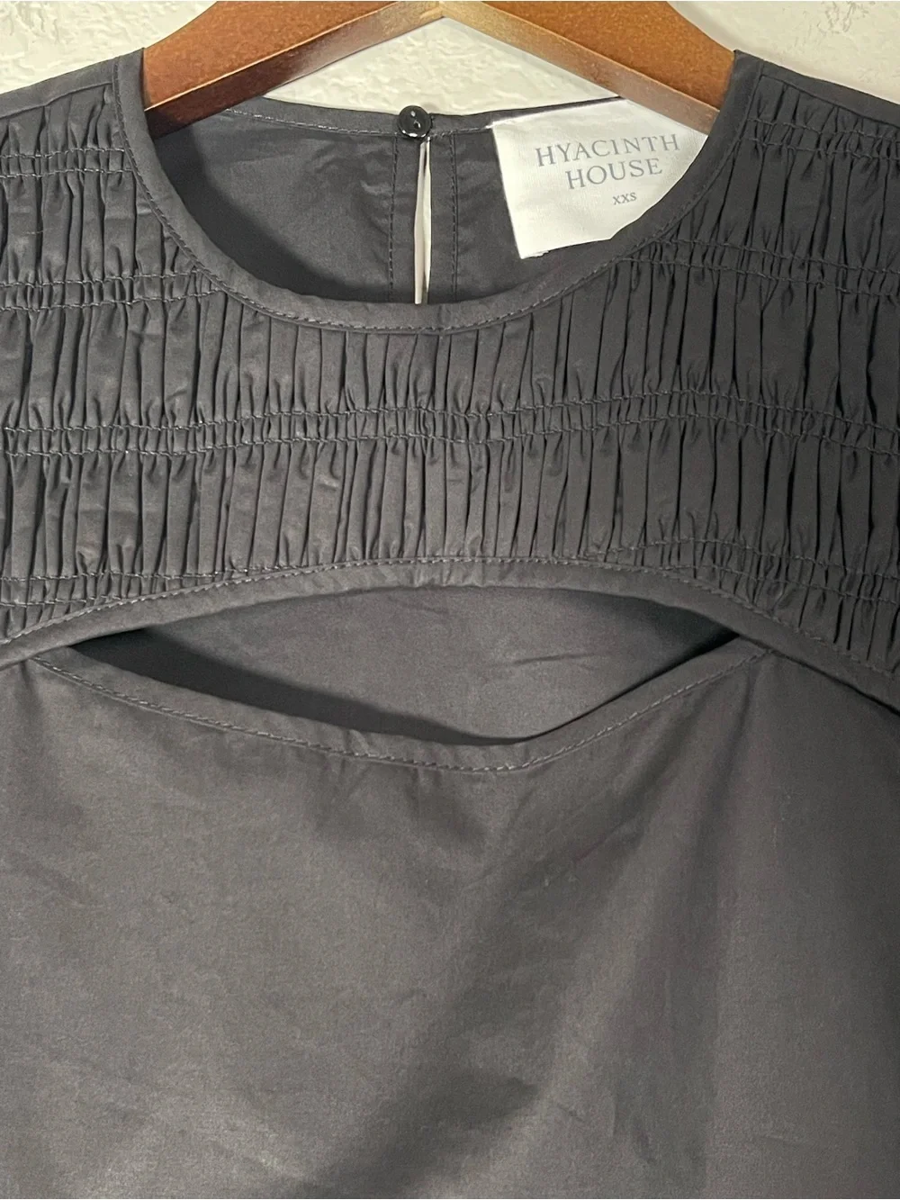 Tuckernuck HYACINTH HOUSE Black Keyhole Birdie Blouse Size XXS NEW
